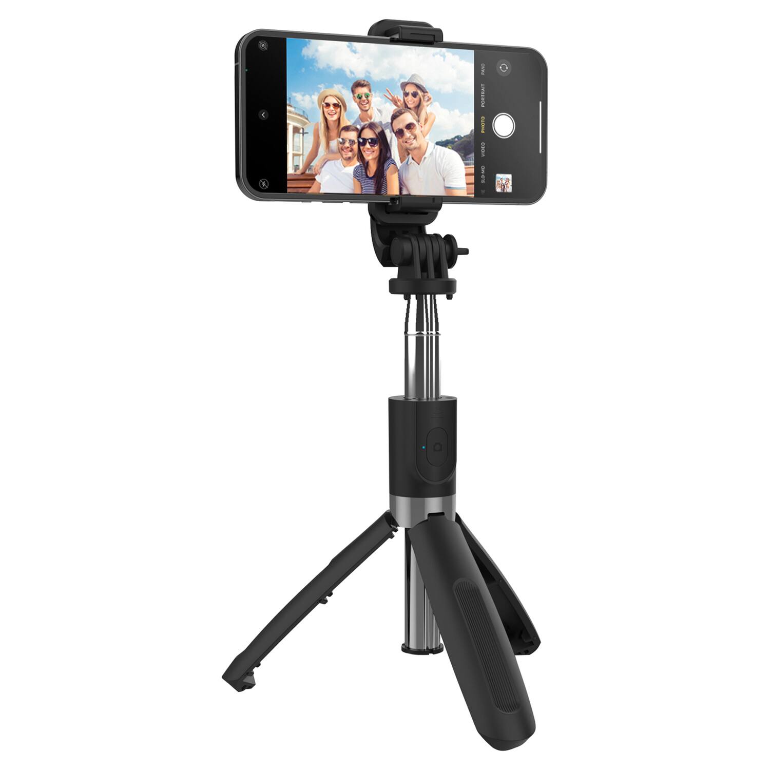 HyperGear - 15437 Snapshot Wireless Selfie Stick With Tripod And Bluetooth Remote - Black