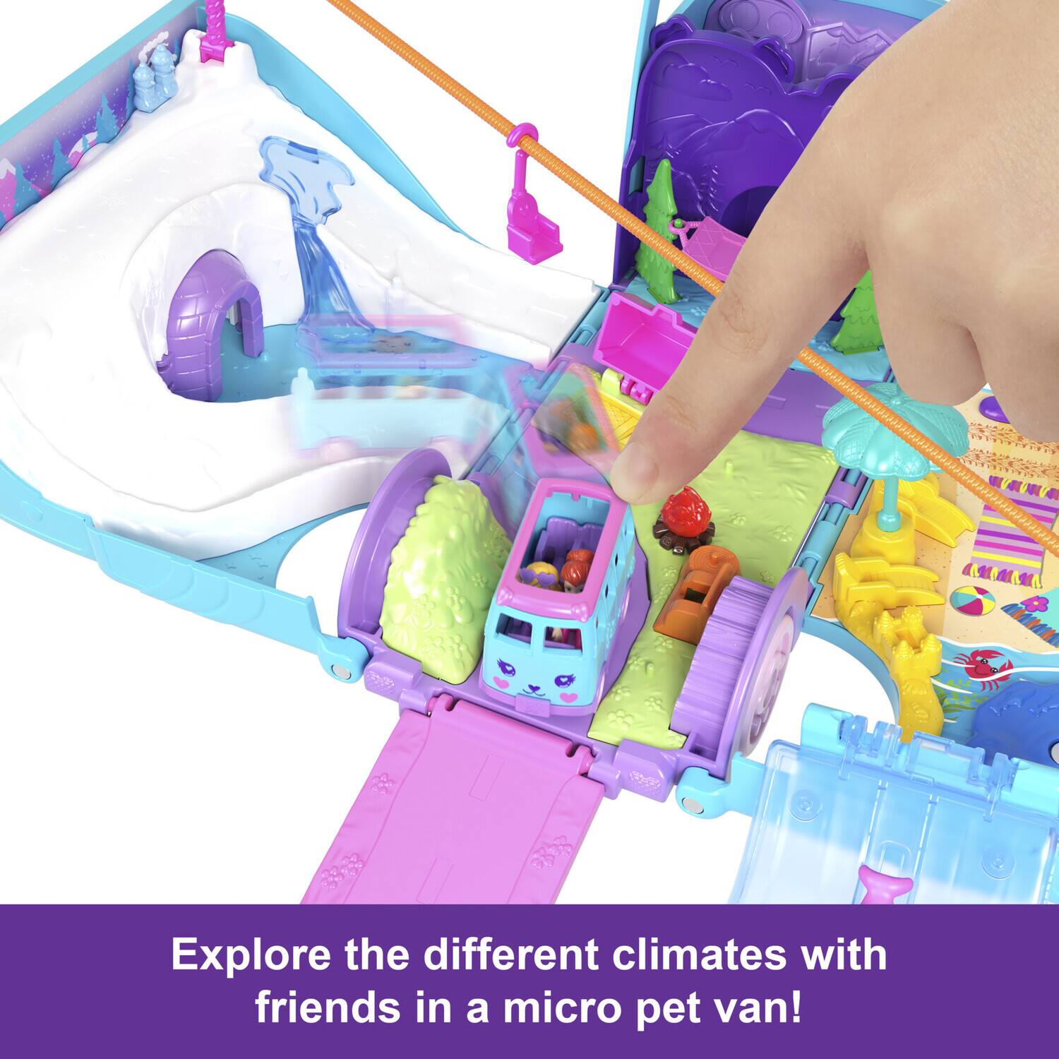 Explore the different climates with friends in a micro pet van!