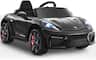 FIRST RIDE ON - Licensed Porsche 718 12V Electric Car for Kids, Ride-On Car with Parent Remote Control, LED Lights, MP3 Player - Black