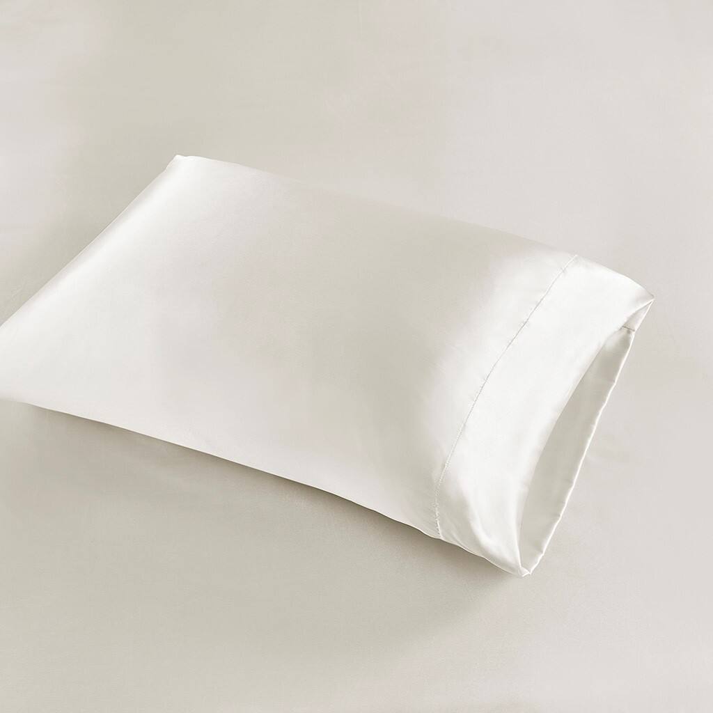 Alt View 3. Gracie Mills - Gracie Mills Coralie 6-Piece Wrinkle-free Satin Sheet Set - Ivory.
