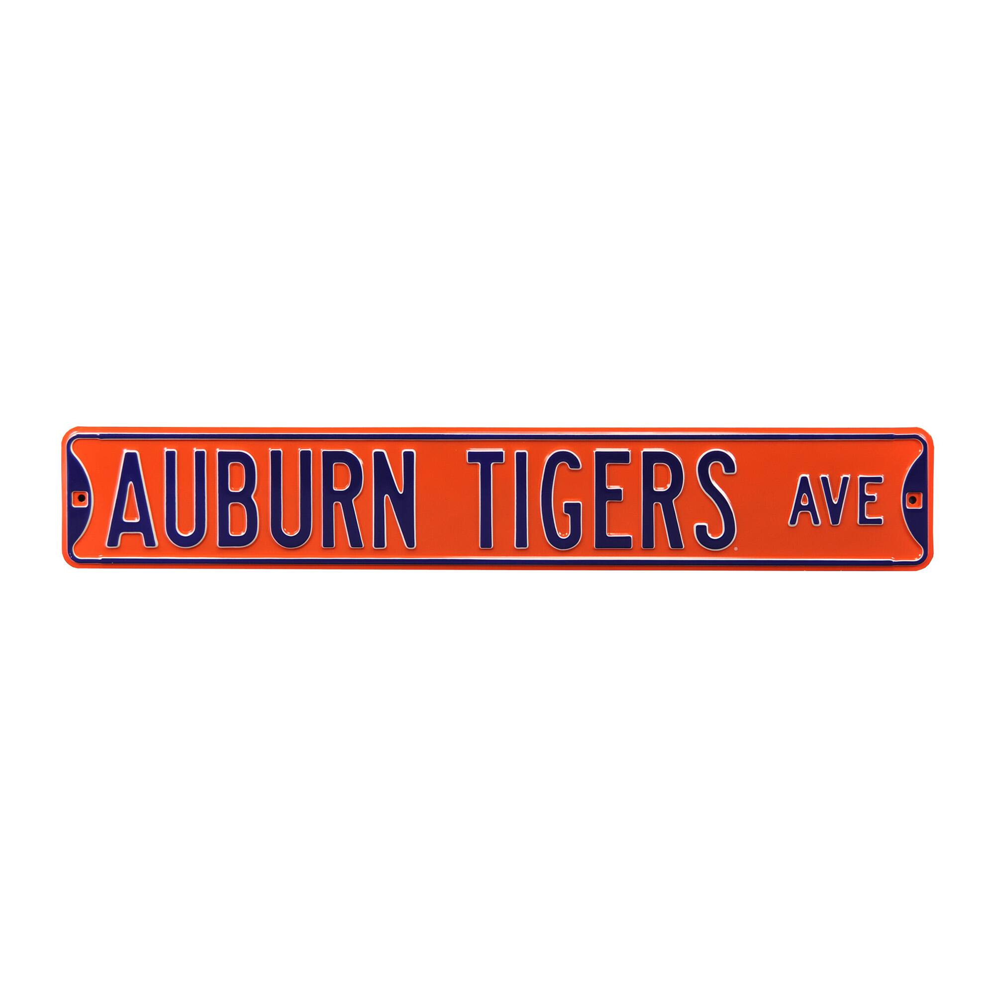 Orange Auburn Tigers 6" x 36" College Ave Team Street Sign