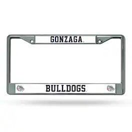 Rico Industries - Gonzaga Bulldogs - 12" x 6" Standard Size - Chrome Metal License Plate Frame - Multi