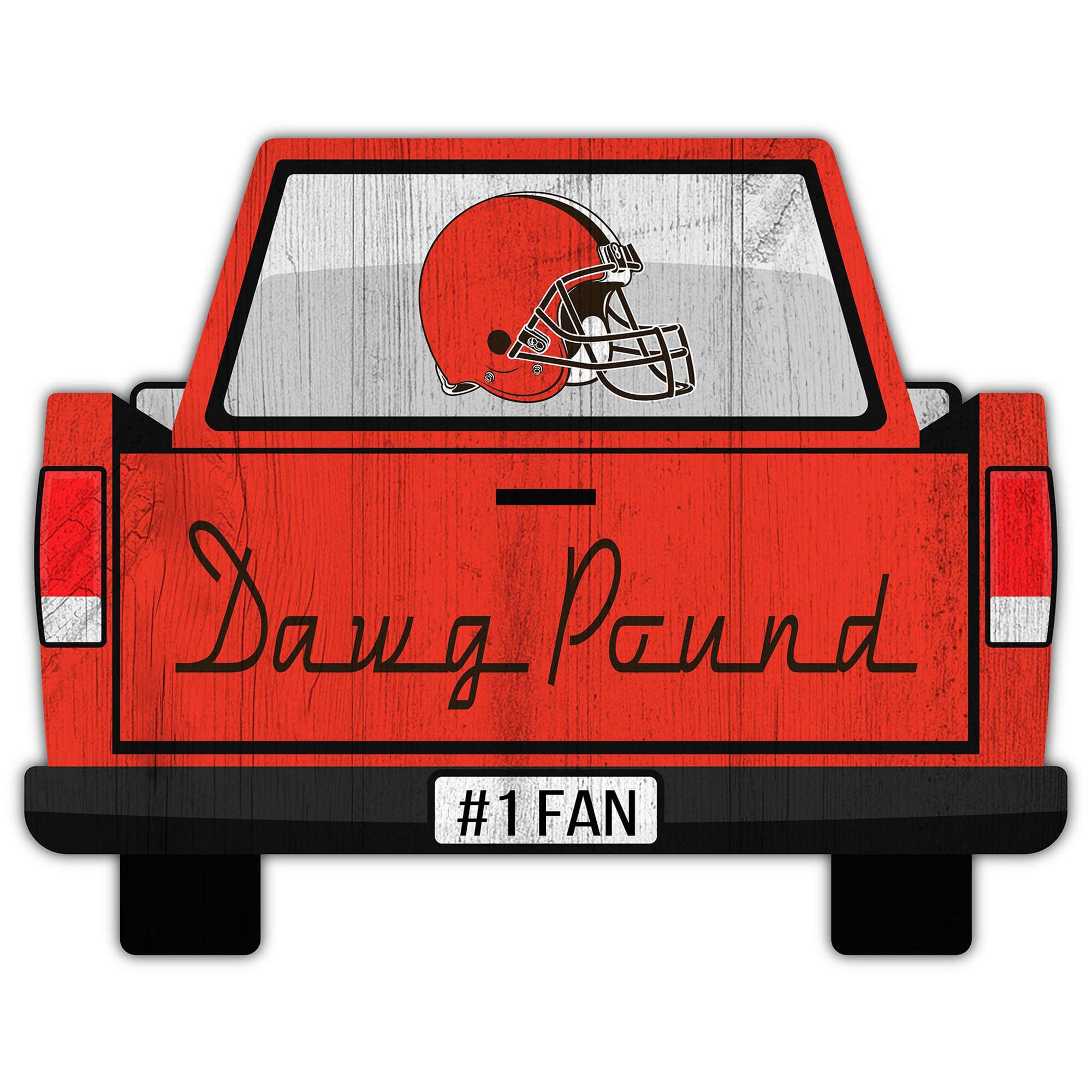 Cleveland Browns 12'' x 12'' Truck Back D-cor
