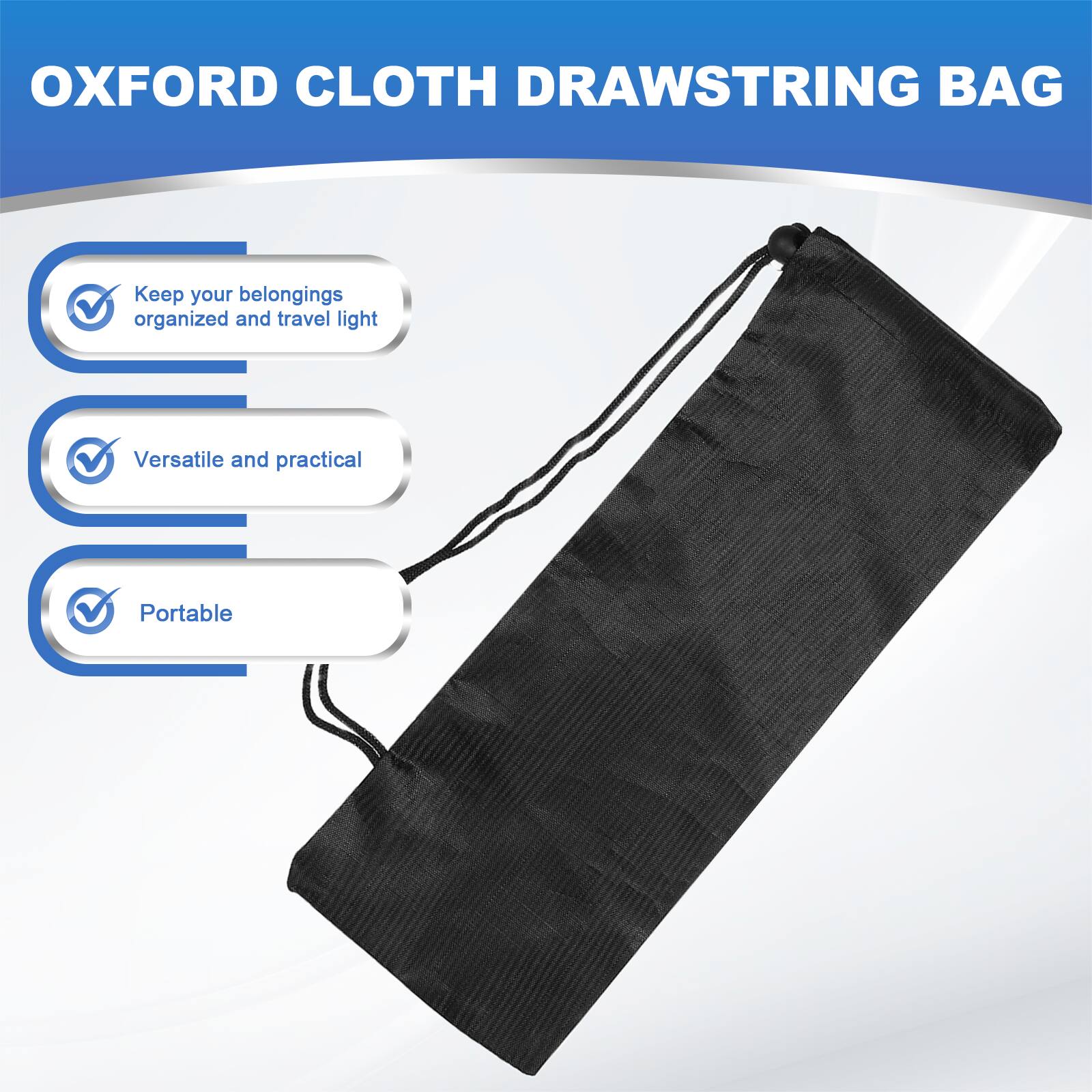 OXFORD CLOTH DRAWSTRING BAG

- Keep your belongings organized and travel light
- Versatile and practical
- Portable