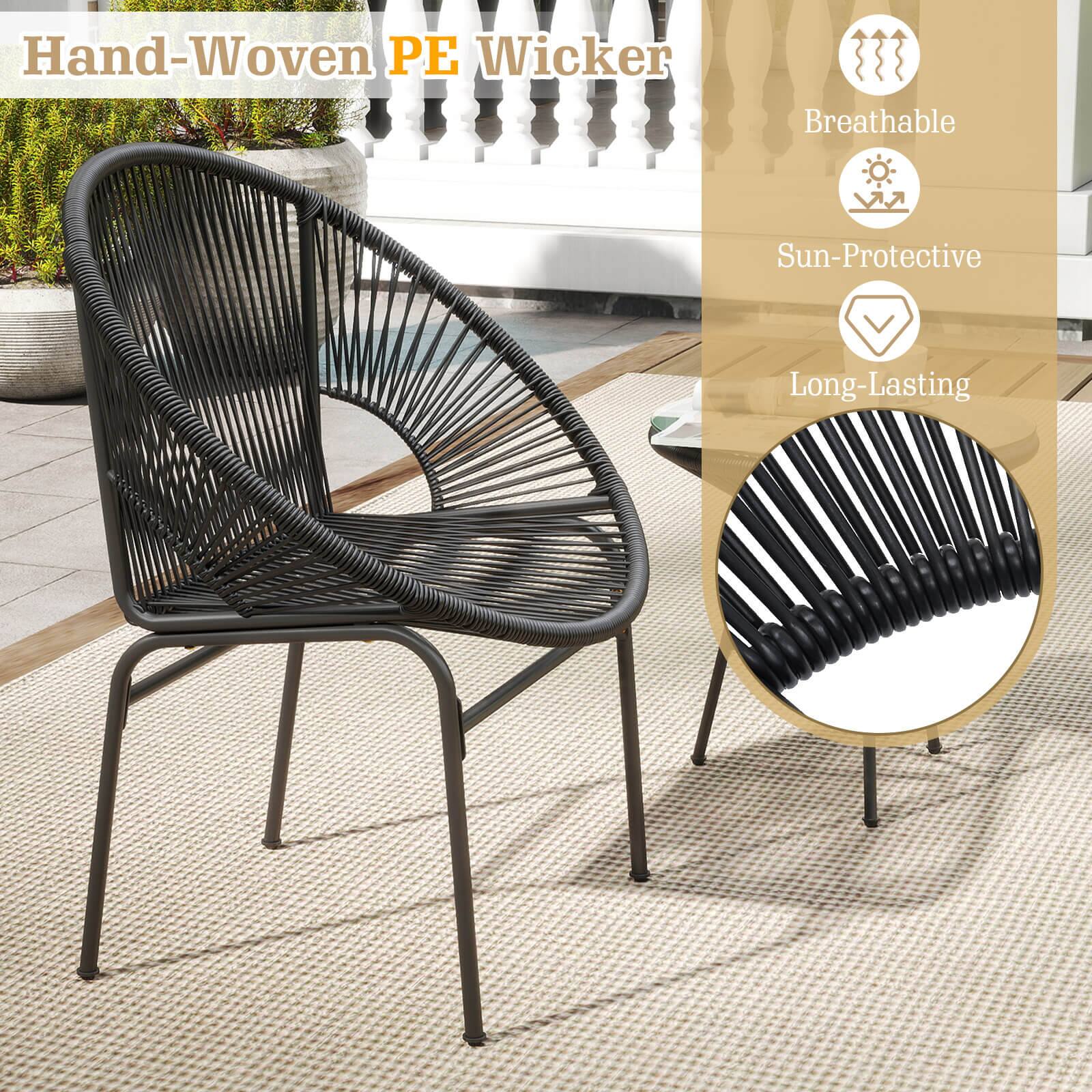 Hand-Woven PE Wicker

Breathable

Sun-Protective

Long-Lasting
