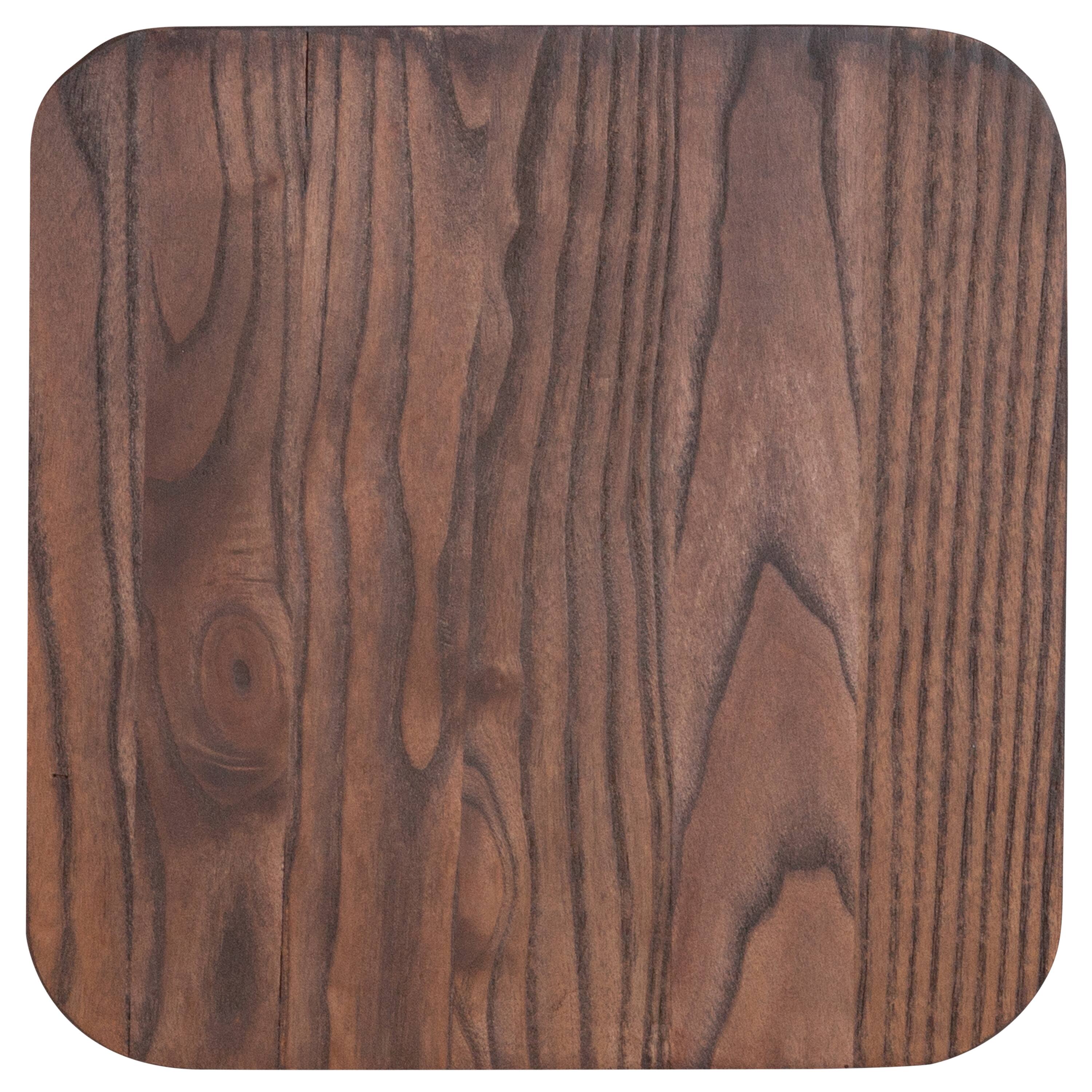 Alt View 5. Emma + Oliver - 30"H Backless Metal Barstool with Wood Seat - Black-Antique Gold.