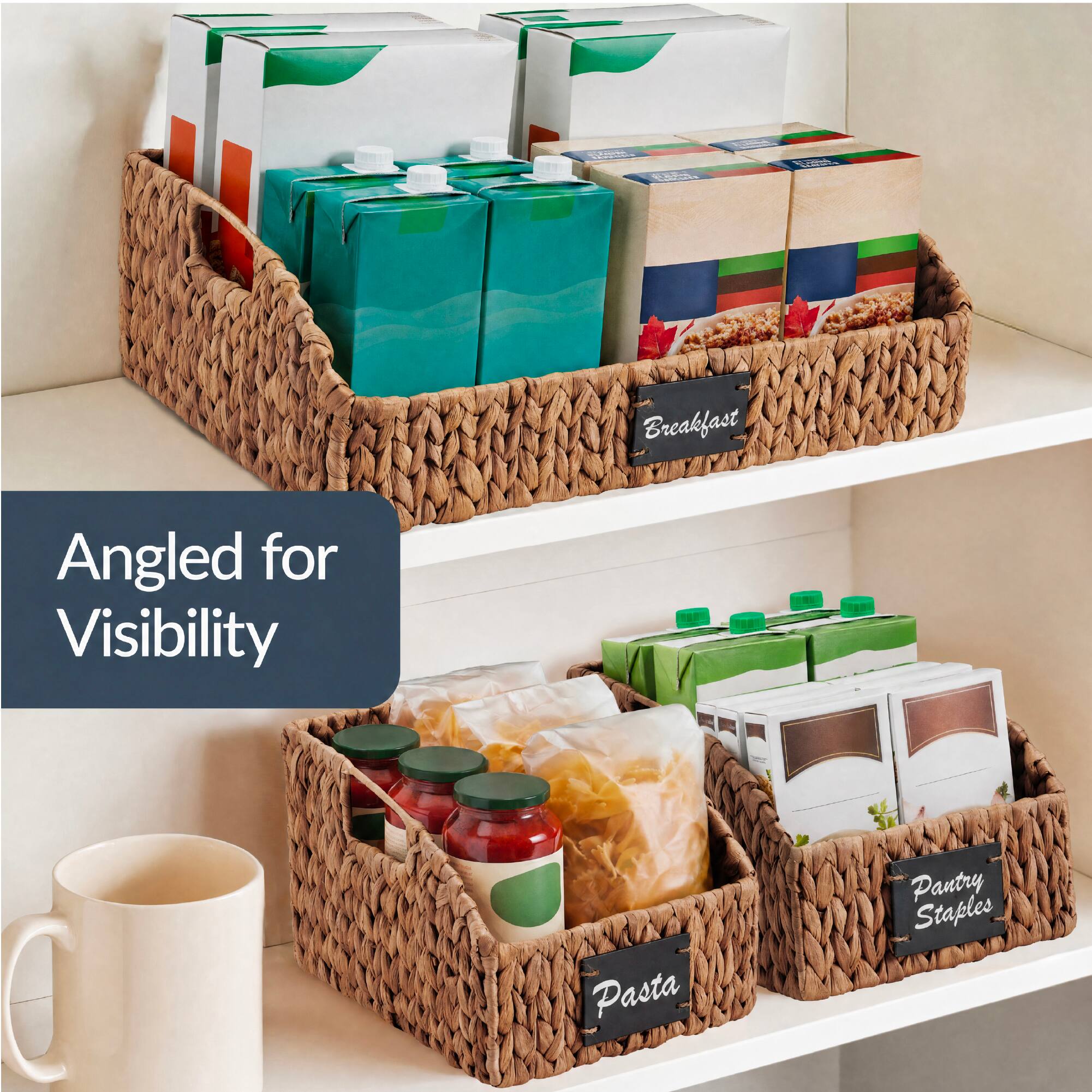 Breakfast  
Angled for Visibility  
Pasta  
Pantry Staples