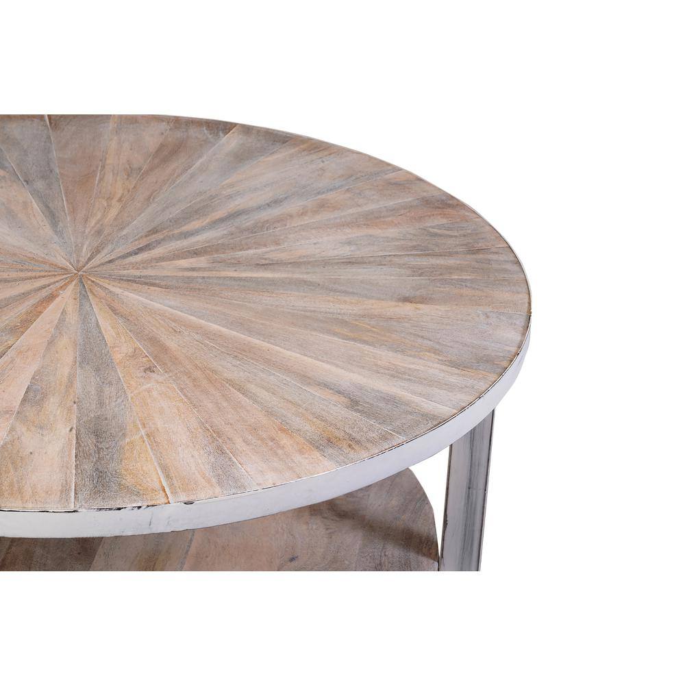 Alt View 4. Carolina Chair & Table - Chelsea Round Coffee Table - Whitewash - White.