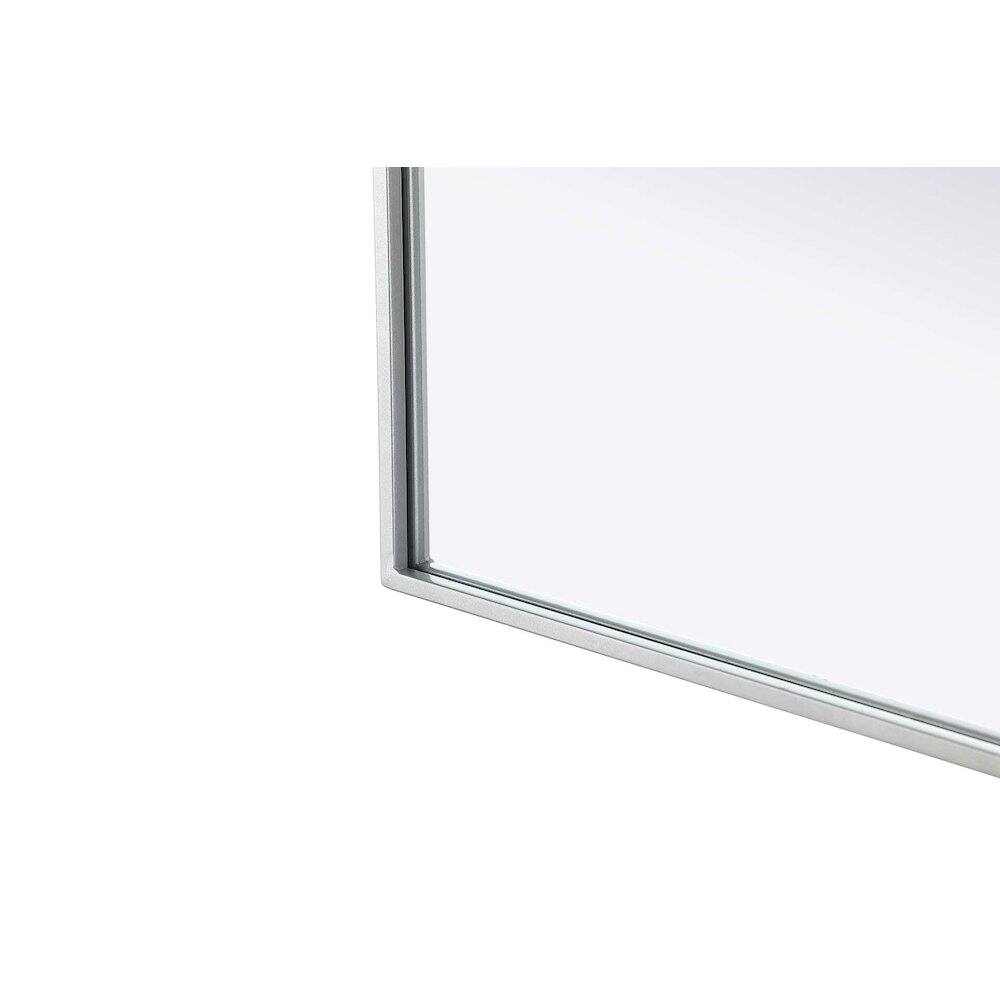 Alt View 2. Elegant Kitchen and Bath - Notched Metal Mirror 27x32 inch in Silver - Silver.