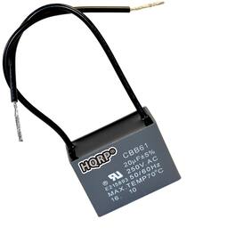HQRP - 20 uF 2-Wire Ceiling Fan Capacitor, 250 VAC UL Listed Replacement - for Harbor Breeze, CBB61