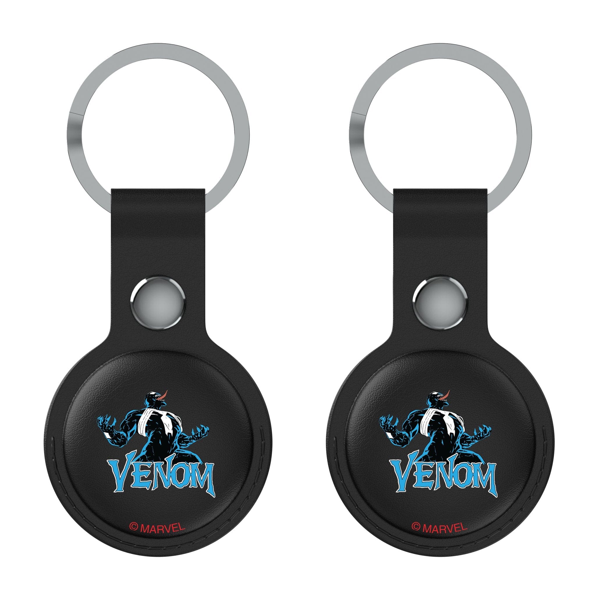 Keyscaper - Marvel Venom Badge Airtag Holder 2-Pack - Black