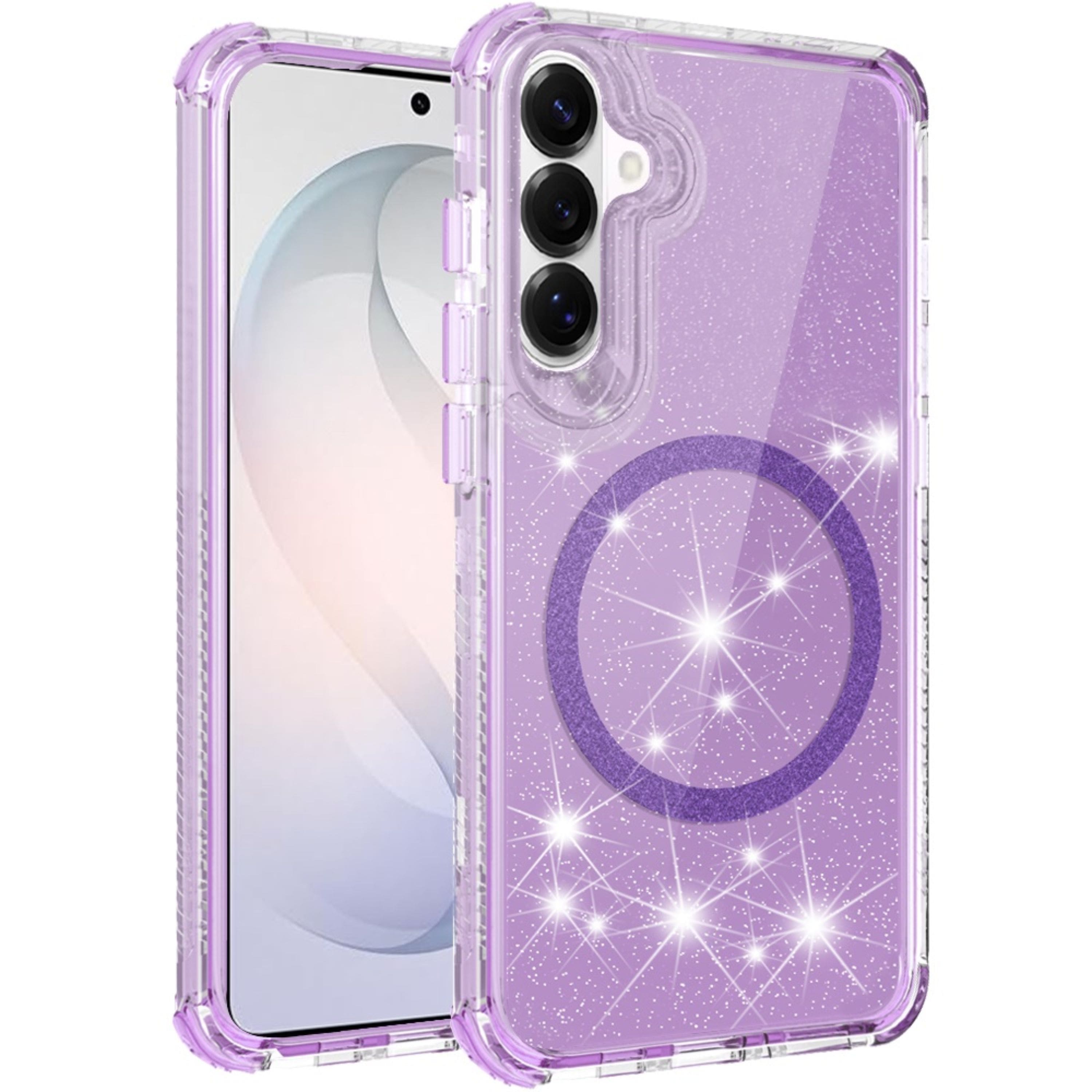 "Kitcheniva - Glitter Magnetic Shockproof Case With Tempered Glass For Samsung S26 6.3"" - Purple" price history on PriceWatchPro
