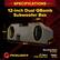 SPECIFICATIONS
12-inch Dual QBomb Subwoofer Box
- 11"
- 13.5"
- 54.5"
- 8"
Mounting Depth: 6 inches
Air Space: 0.65 Cubic Feet
Weight: 33 lbs