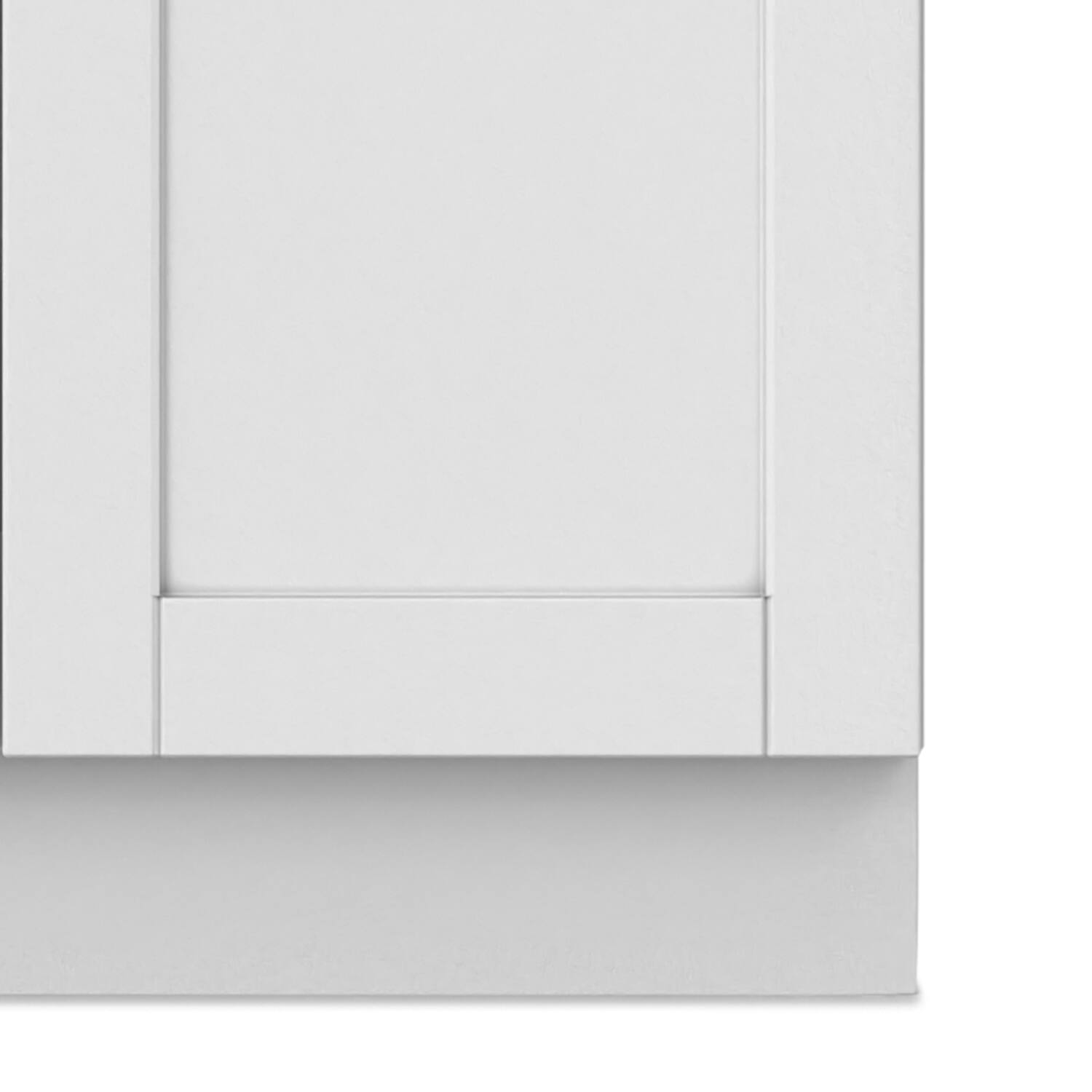 Alt View 6. Simpli Home - Hennessy Deluxe All-In-One 24-inch Laundry Cabinet with Faucet and ABS Sink - Pure White.