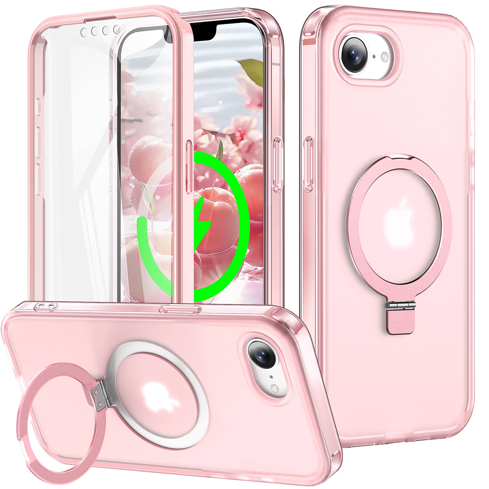 UUCOVER - Magnetic Case for iPhone 17e/iPhone 16e Shockproof TPU+PC Compatible with MagSafe Built-in Screen Protector Stand Cover - Pink price history on PriceWatchPro