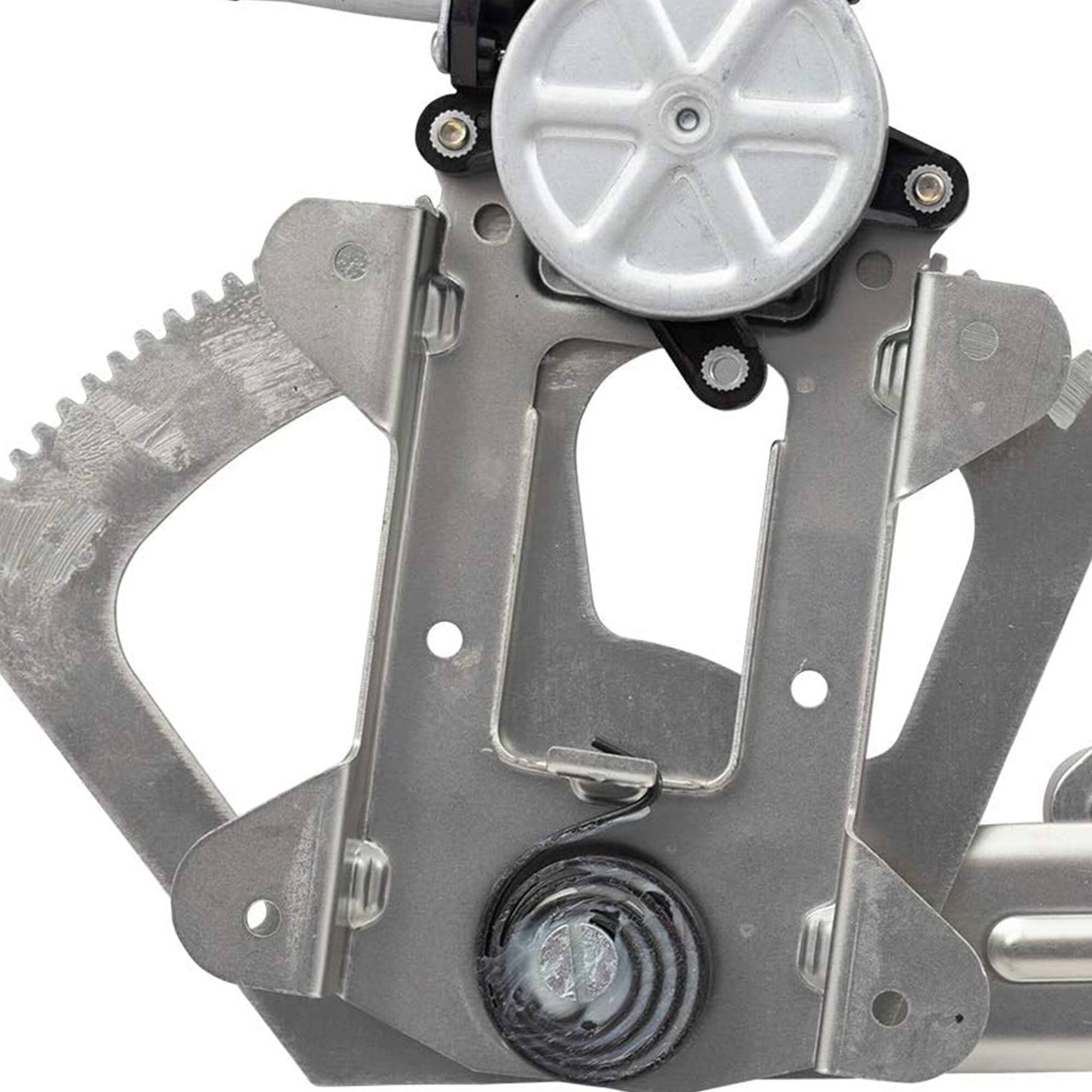 Alt View 8. Brock - Brock Replacement Passenger's Front Power Window Lift Regulator with Motor, Left - Silver.