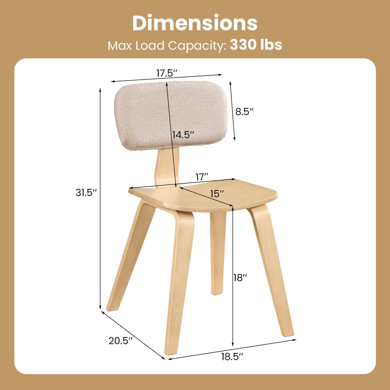 Dimensions  
Max Load Capacity: 330 lbs  
17.5" x 8.5" x 14.5" x 31.5" x 17" x 15" x 18" x 20.5" x 18.5"