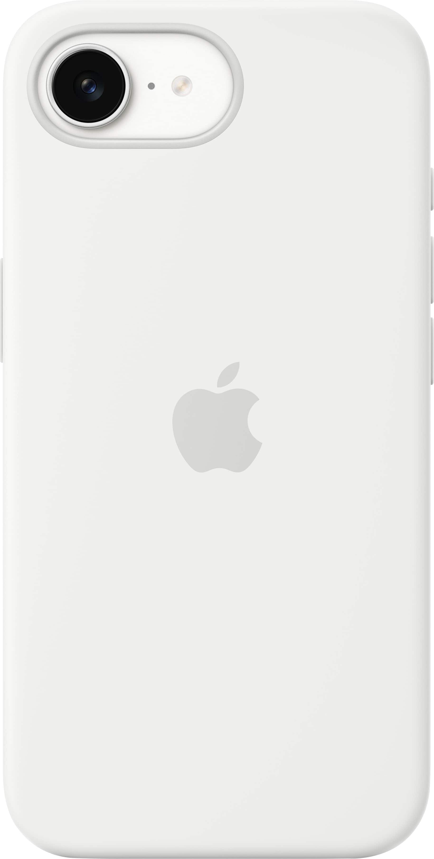 Front. Apple - iPhone 16e Silicone Case - White.