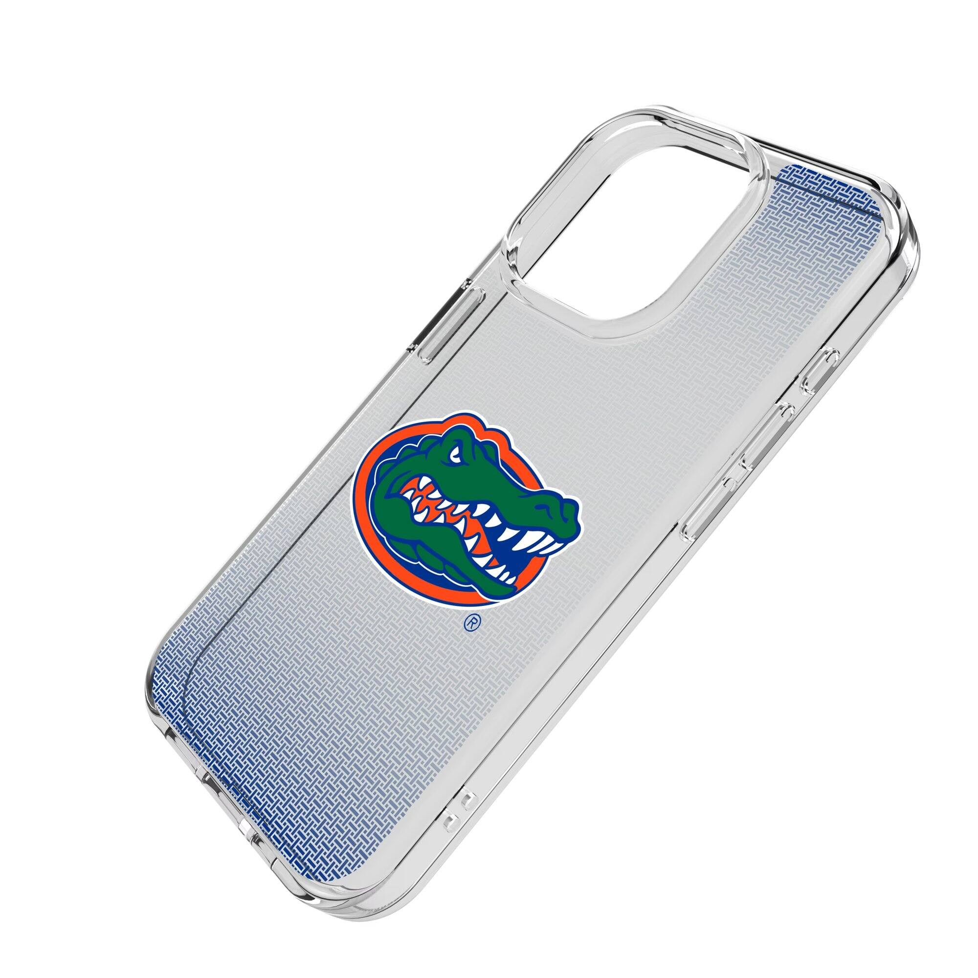 Alt View 1. Keyscaper - Florida Gators Linen Logo iPhone Clear Case - 13 Pro - Multicolor.