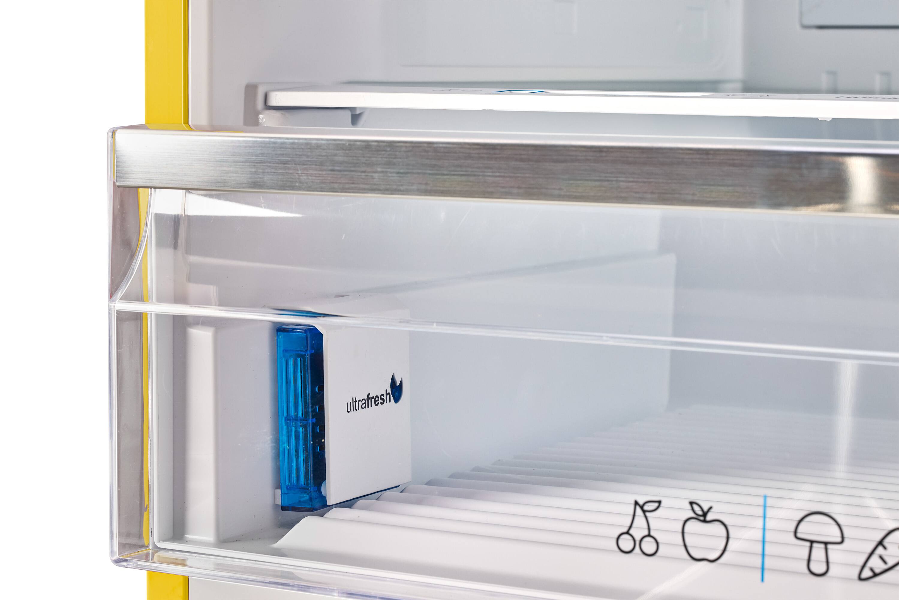 Alt View 4. Unique Appliances - Classic Retro 16.7 cu.ft Bottom Freezer Counter Depth Refrigerator - Canary Yellow.