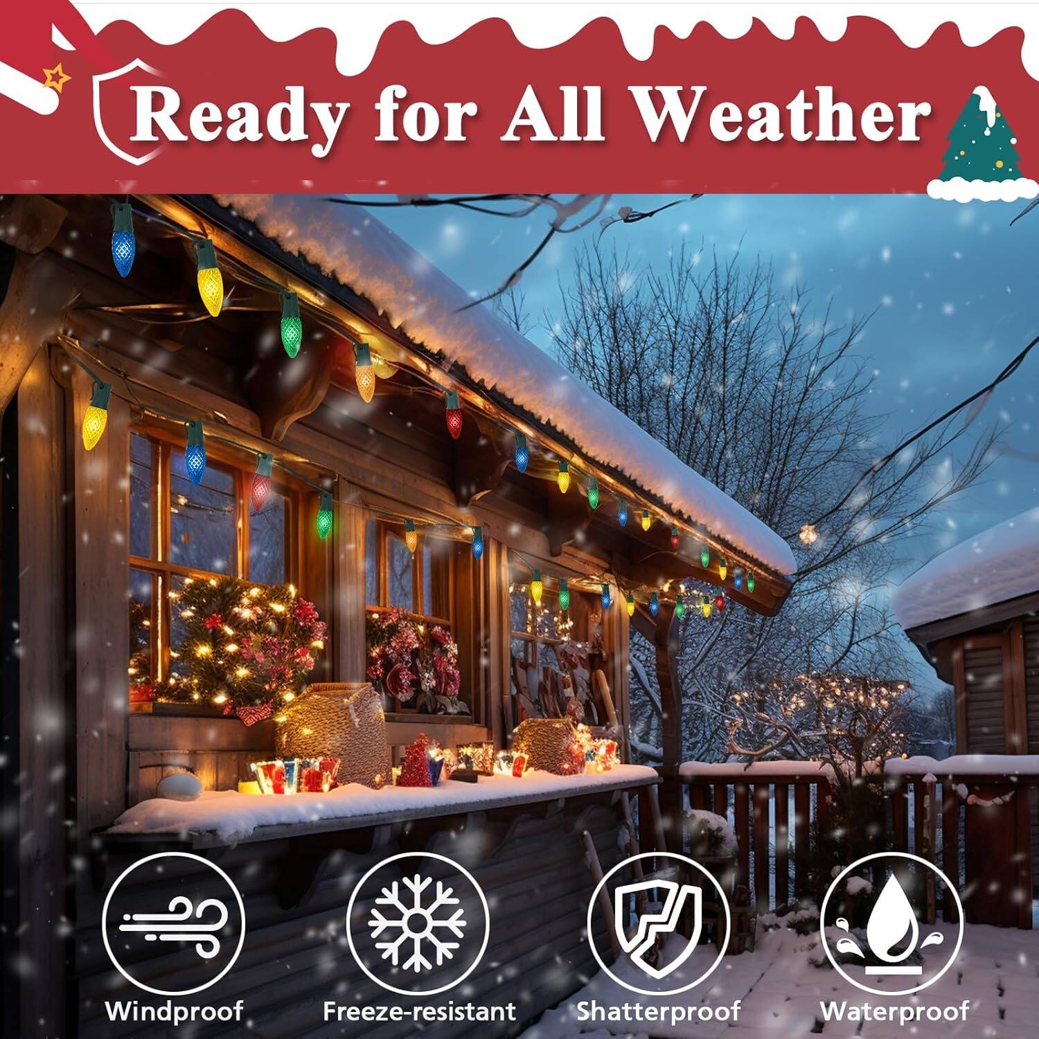 Ready for All Weather, Windproof, Freeze-resistant, Shatterproof, Waterproof