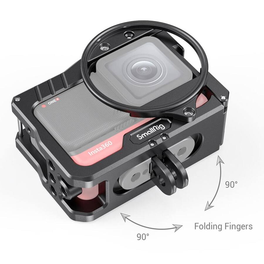 Small Rig Vlog Kit Camera Smallrig Vlogging Cage and 52mm Filter Adapter for Insta360 ONE R 4K ...
