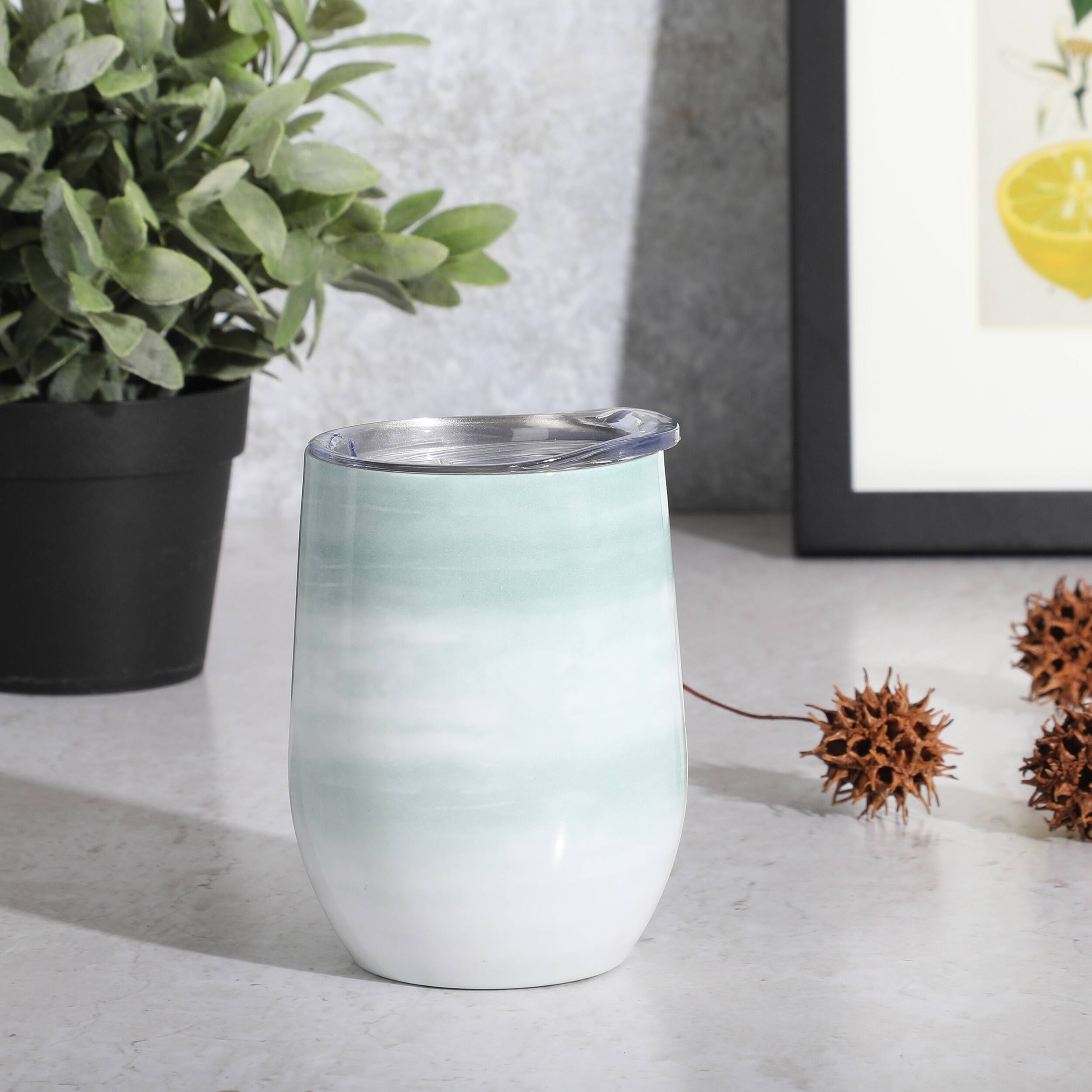 Alt View 3. Gibson - Gibson Home Brampton 12 Ounce Stainless Steel Thermal Stemless Wine Tumbler in Mint - Mint.