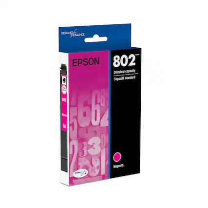 Designed Excellence - Epson 802 Standard-capacity Copocit standard - POR A 802 I D8 I Magenta 5 6 6 M 3 O 0334 2 3 I Magenta.