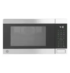 GE - 1.0 Cu. Ft. Convection Countertop Microwave with Air Fry - Stainless Steel - Front_Zoom