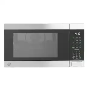 GE - 1.0 Cu. Ft. Convection Countertop Microwave with Air Fry - Stainless Steel