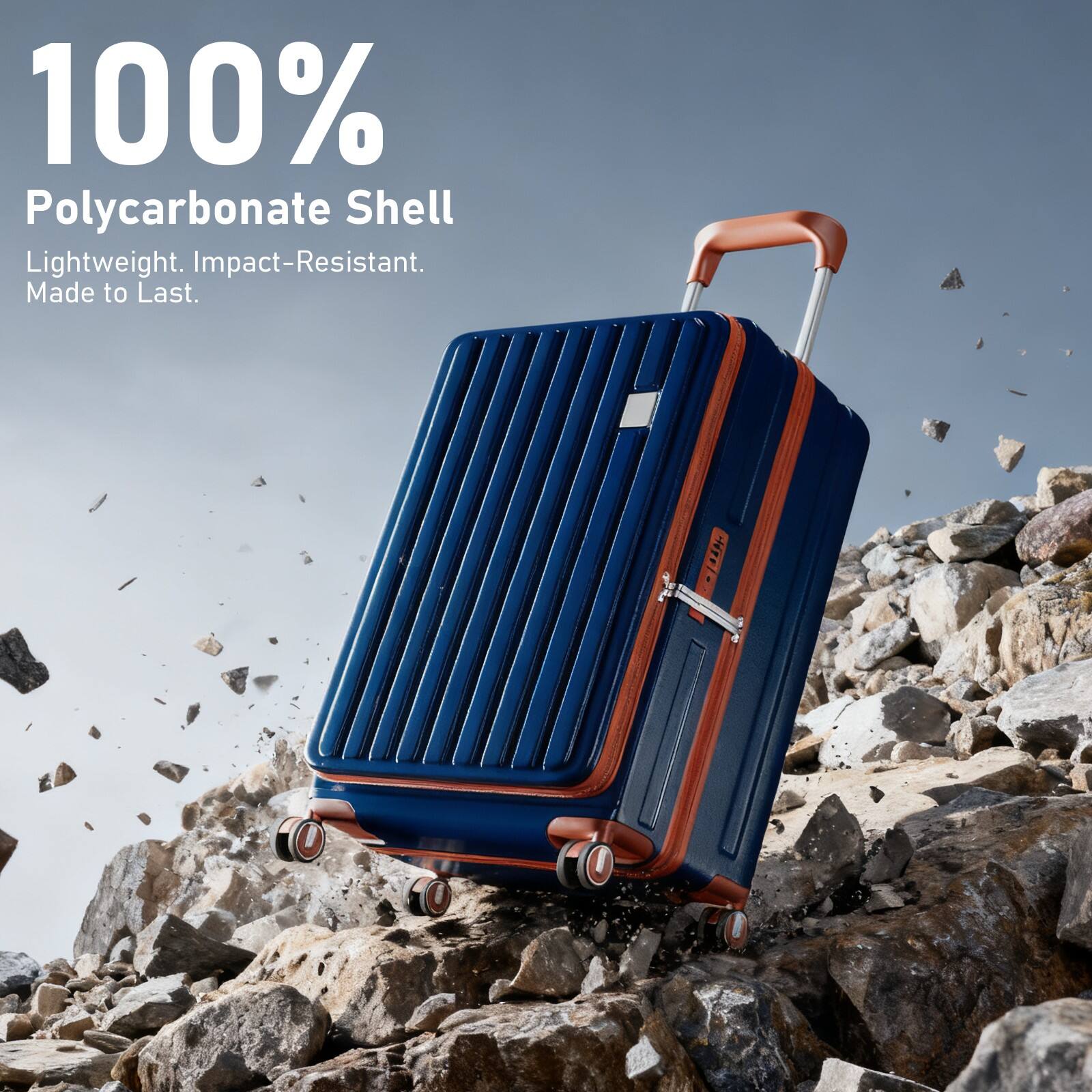 100% Polycarbonate Shell  
Lightweight. Impact-Resistant.  
Made to Last.