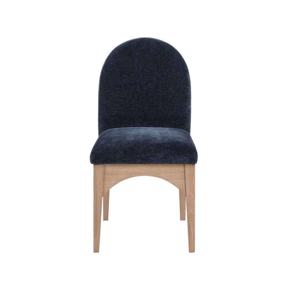 Alt View 1. Meridian Furniture - Waldorf Navy Chenille Fabric Dining Chair - Blue.