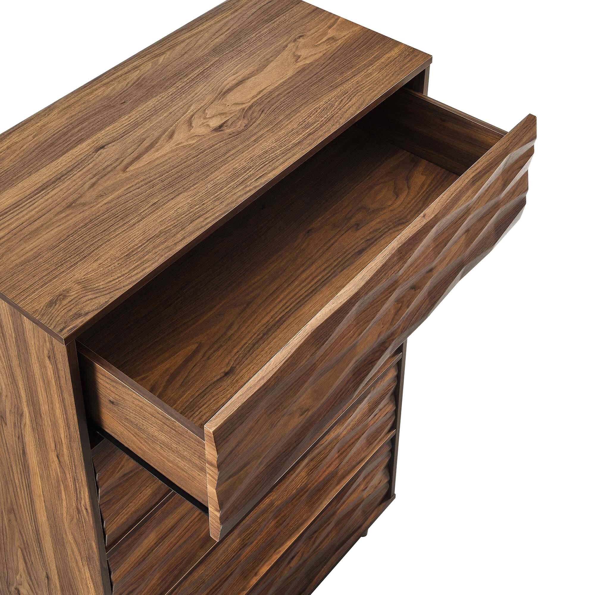 Alt View 5. Modway - Vespera 5-Drawer Chest by Modway - Walnut.