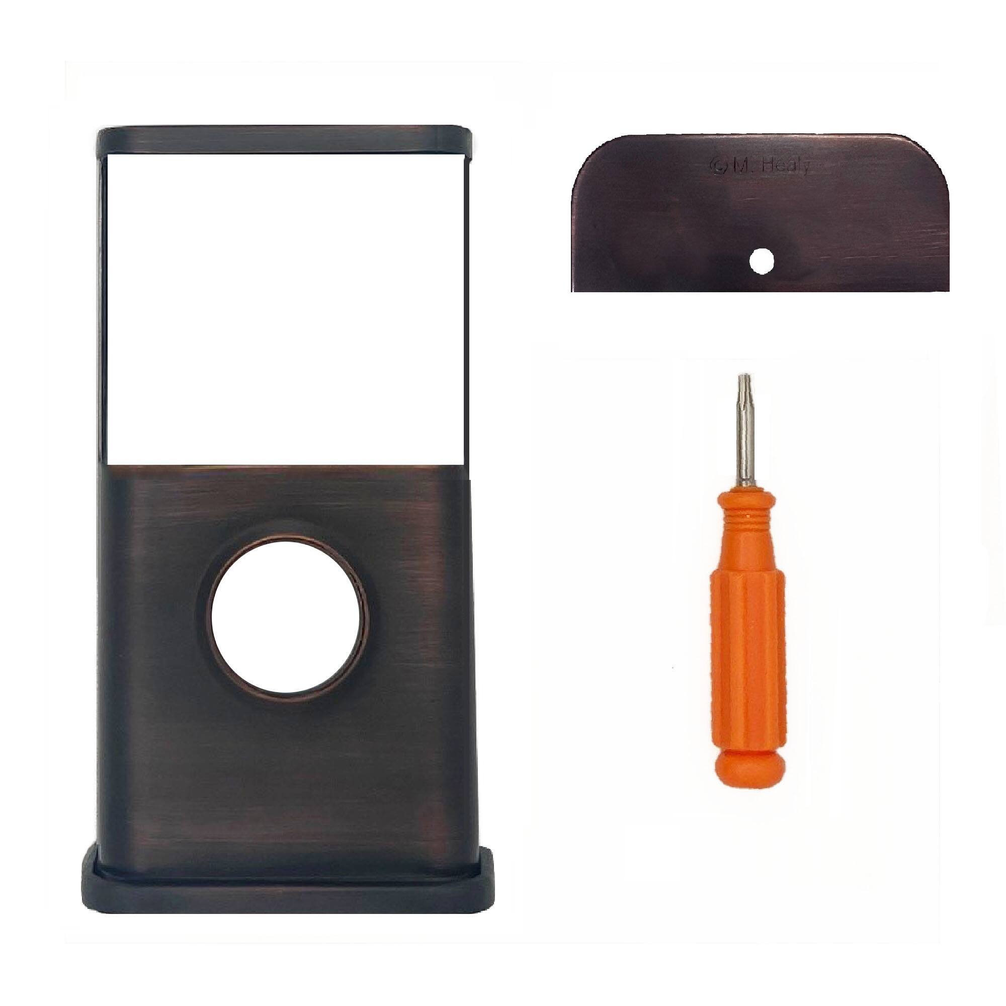 Back. Michael Healy - Traditional Video Doorbell Cover (Ring 3, 3 Plus, 4, Battery Plus and Battery Pro) - Oiled Bronze.