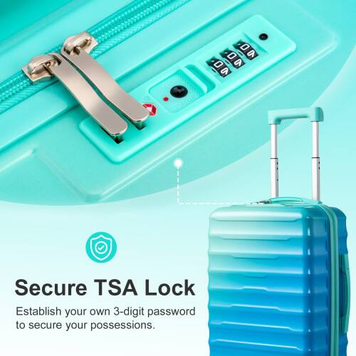 Secure TSA Lock  
Establish your own 3-digit password to secure your possessions.