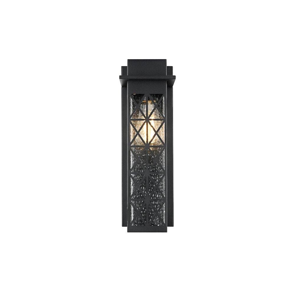 Back. Elegant Lighting - Wildey 7 inch Outdoor Pendant in Black - Black.