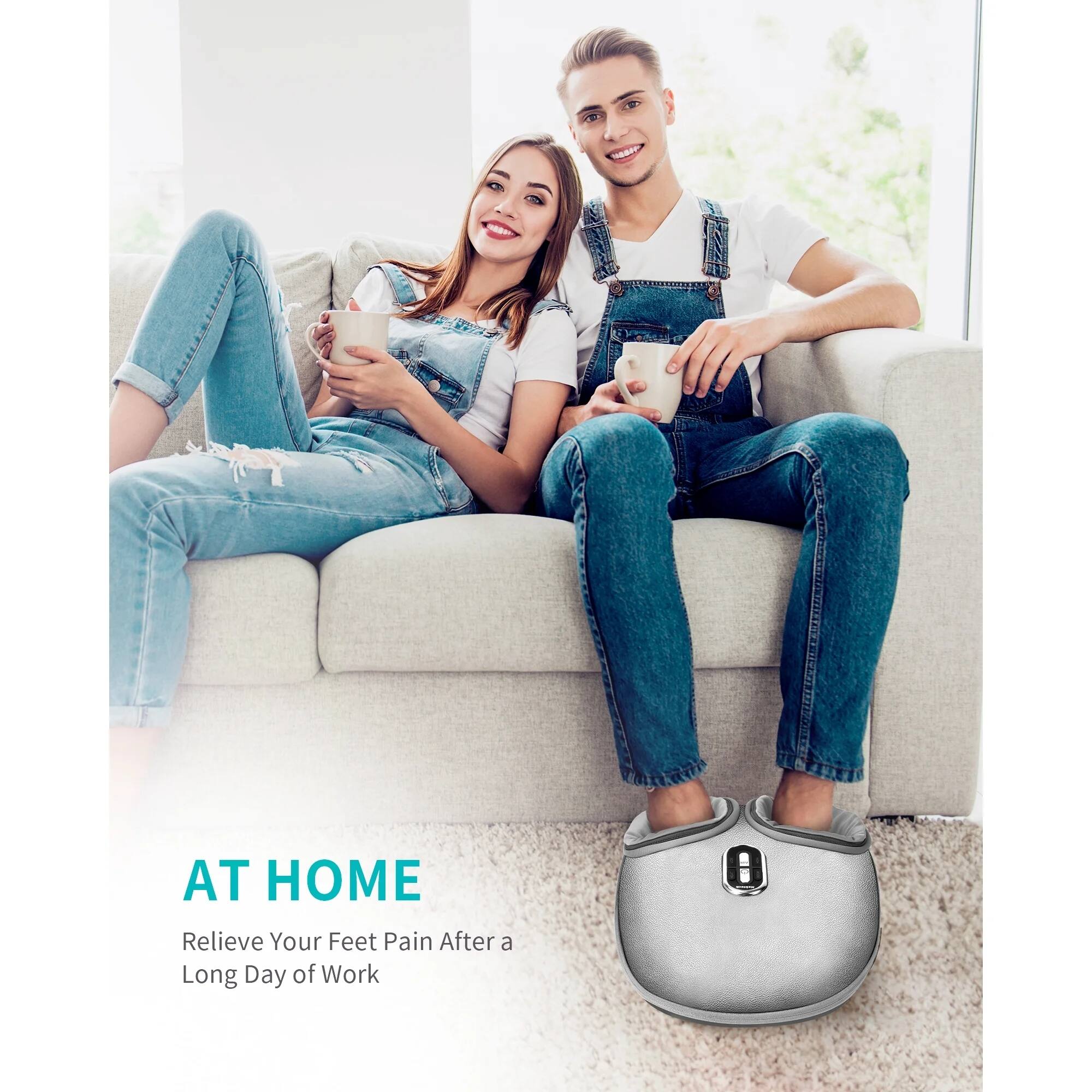 AT HOME  
Relieve Your Feet Pain After a Long Day of Work