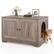Front. Costway - Costway Cat Litter Box Enclosure Furniture with Double Doors Divider Side Entry for Cats - Gray.