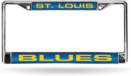 Rico Industries - St. Louis Blues NHL Chrome Metal Laser Cut License Plate Frame - Multi