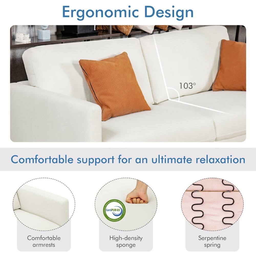 Ergonomic Design

103°

Comfortable support for an ultimate relaxation

- Comfortable armrests
- High-density sponge
- Serpentine spring
- CertiPUR-US