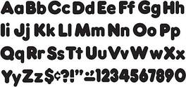 Trend Enterprises - Trend Uppercase/Lowercase Casual Solids Ready Letters Combo Pack, 4" - Black