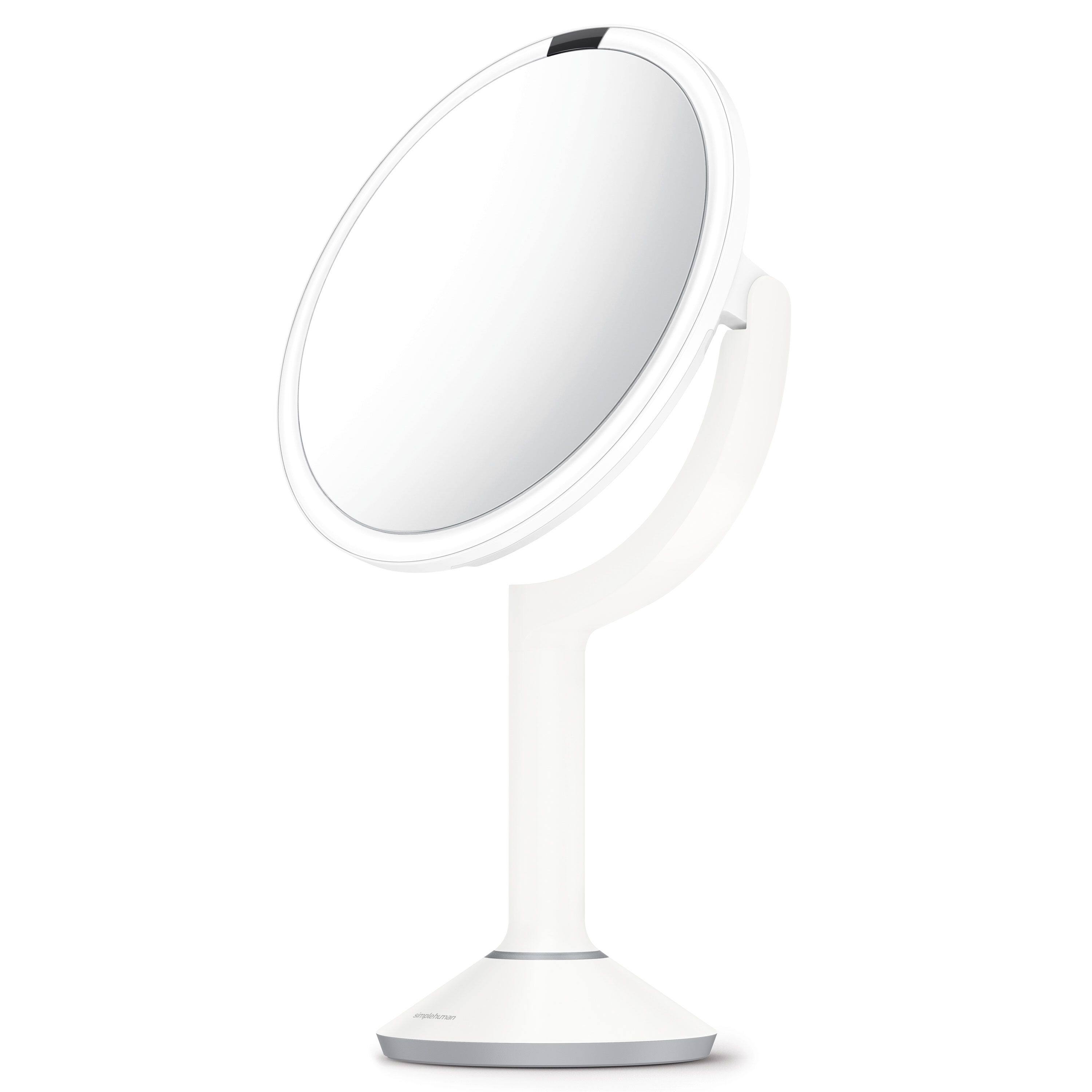 Alt View 1. simplehuman - sensor mirror trio, white stainless steel - White.