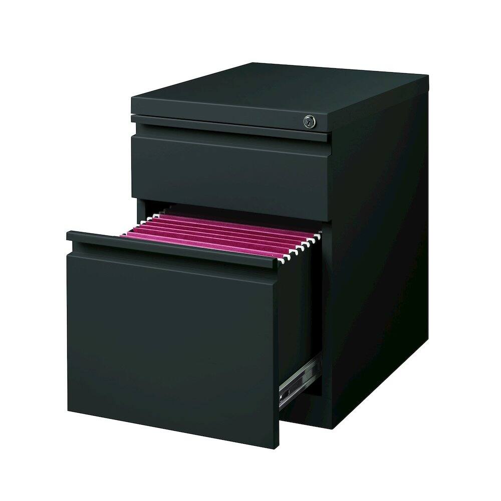 Alt View 4. Hirsh - Hirsh 20" Deep Mobile Pedestal File Cabinet 2 Drawer Box-File, Charcoal - Gray.