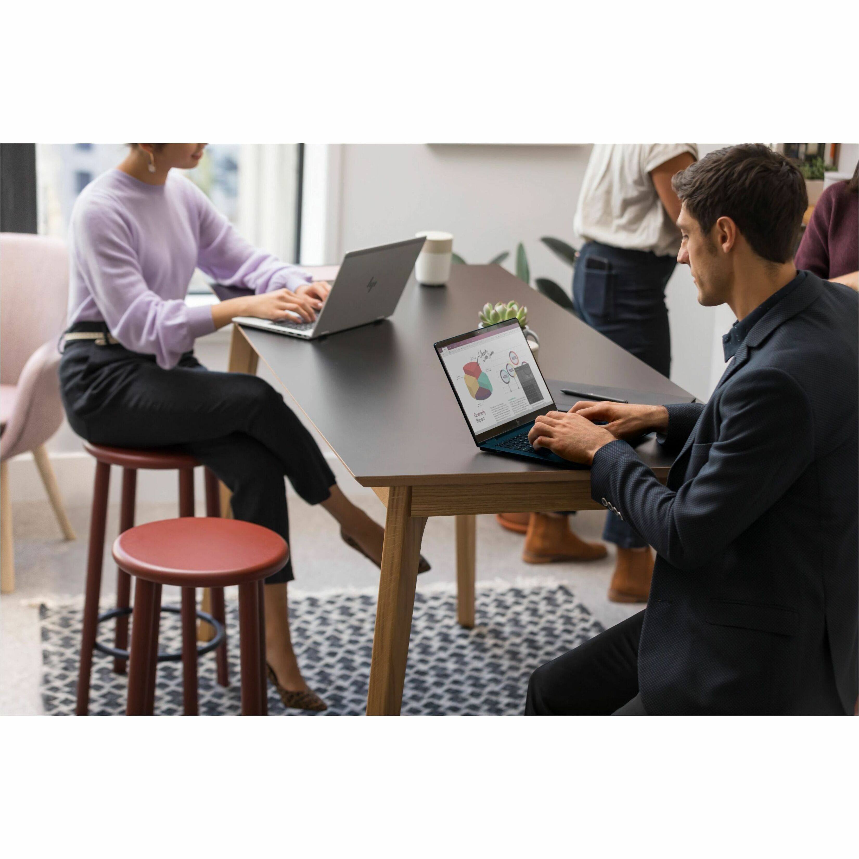 Alt View 20. HP - EliteBook X G1a 14" IPS OLED 2880 x 1800 (2.8K) Touch Screen Laptop - AMD Ryzen AI 7 PRO with 64GB Memory - 1 TB SSD - Glacier Silver, Silver.