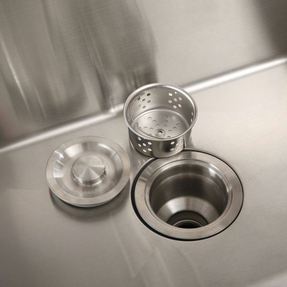 Alt View 2. Kadyn - 24in Stainless Steel Washing Sink - Includes Faucet Hoses & Drain Head Only (Update), Silver - Silver.