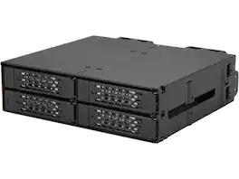 Icy Dock - ToughArmor MB699VP-B Rugged Full Metal 4 Bay 2.5" NVMe U.2 SSD Mobile Rack For External 5.25" Bay