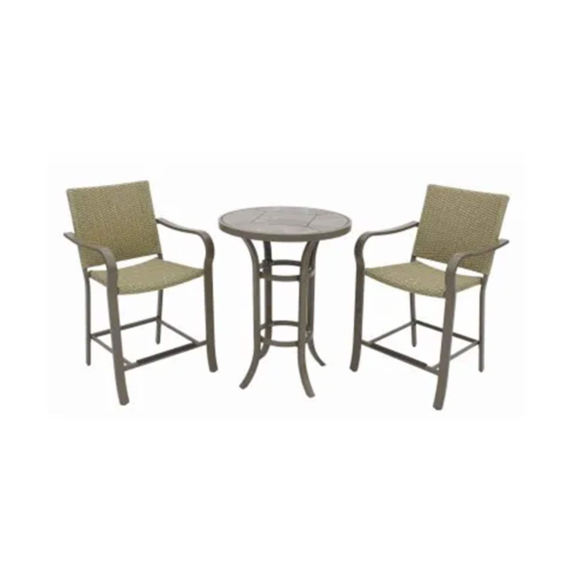 Four Seasons Courtyard - Amalfi 3 Piece Balcony Height Outdoor Dining Set - Beige price history on PriceWatchPro