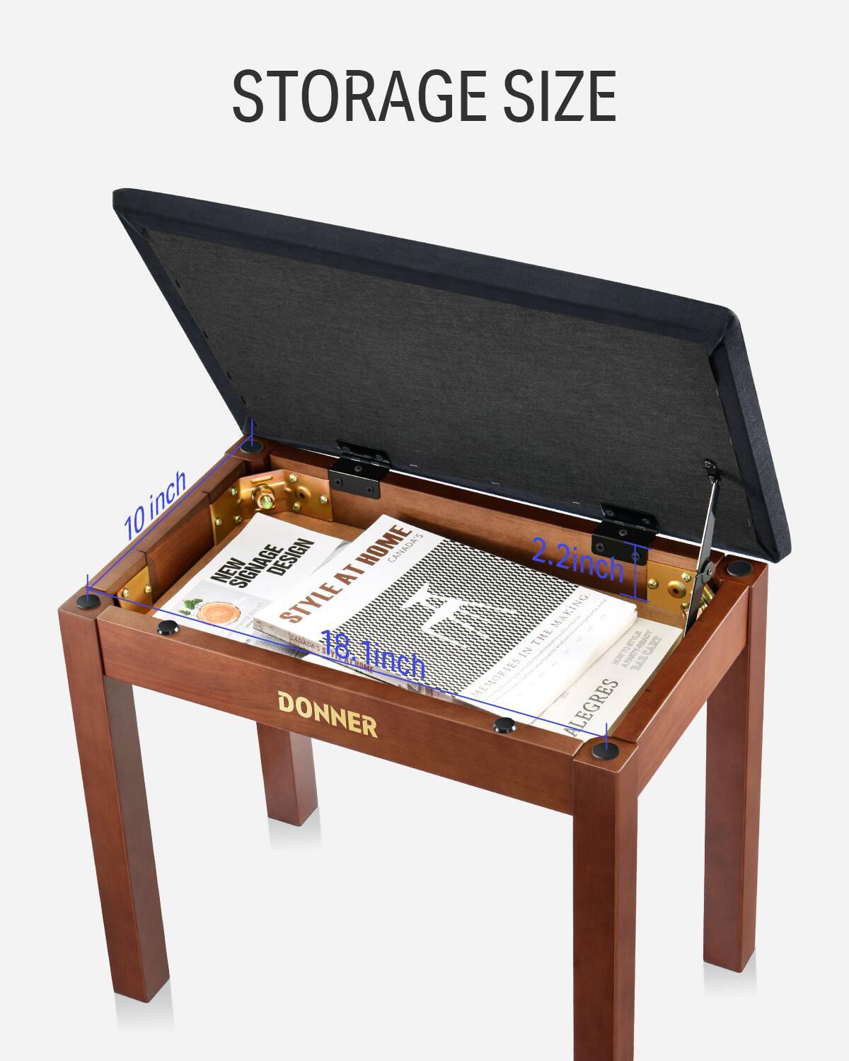 STORAGE SIZE
10 inch
NEW SIGNAGE DESIGN HOME CANADA'S STYLE AT HOME
2.2 inch
18 inch
DONNER ALEGRES