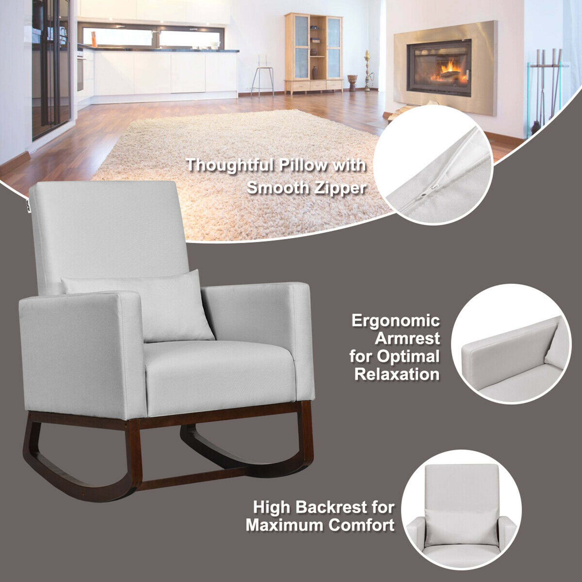 Thoughtful Pillow with Smooth Zipper  
Ergonomic Armrest for Optimal Relaxation  
High Backrest for Maximum Comfort