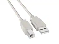 Front. Cable Leader - USB 2.0 Type A Male to B Male Printer Cable, 480Mbps, Double-Shielded, Gold-Plated - White.